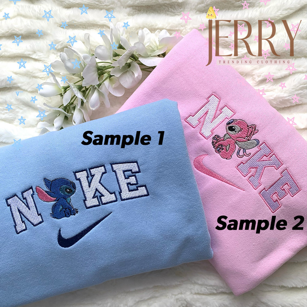 Stitch And Angel Nike Embroidered Sweatshirt