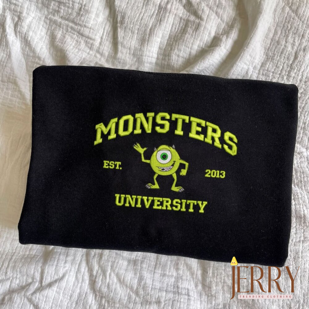 Monster’s University Crewneck Embroidered Sweatshirts, Mike Monster Crewneck, Disney Shirt