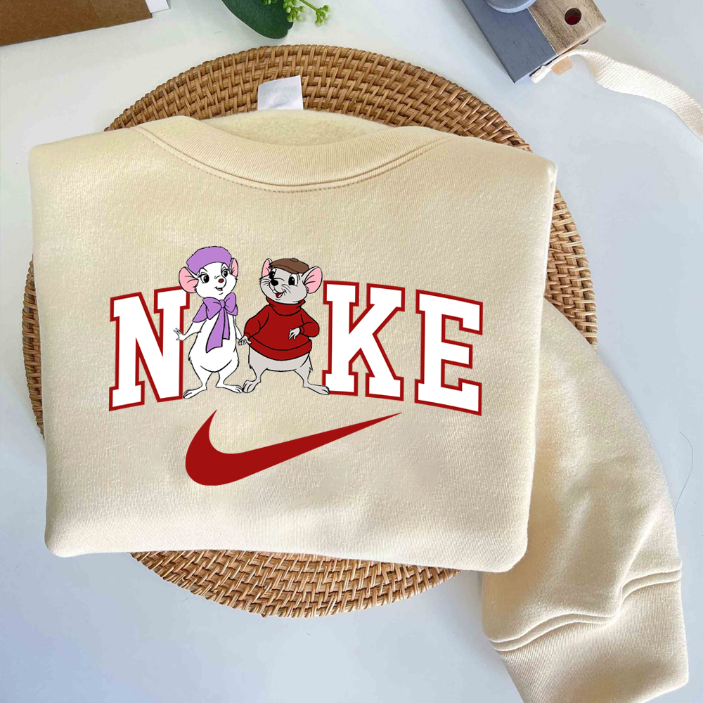 Rescuers Couple Disney Nike Embroidered Sweatshirt