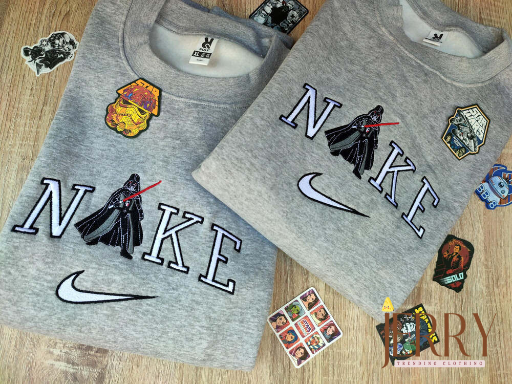 Star Wars Darth Vader Nike Embroidered Sweatshirt, Nike Crewneck Embroidered