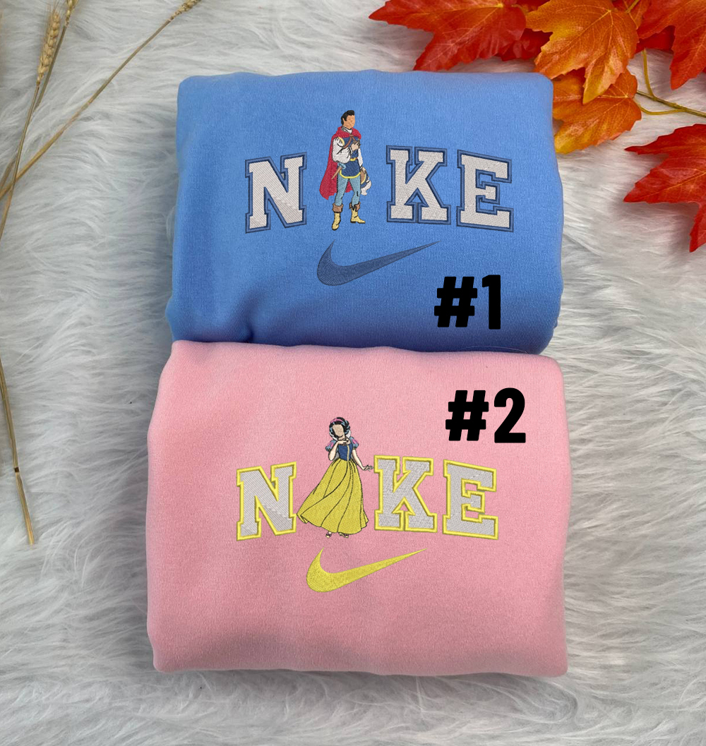 Snow White And Prince Charmings Disney Nike Embroidered Sweatshirts