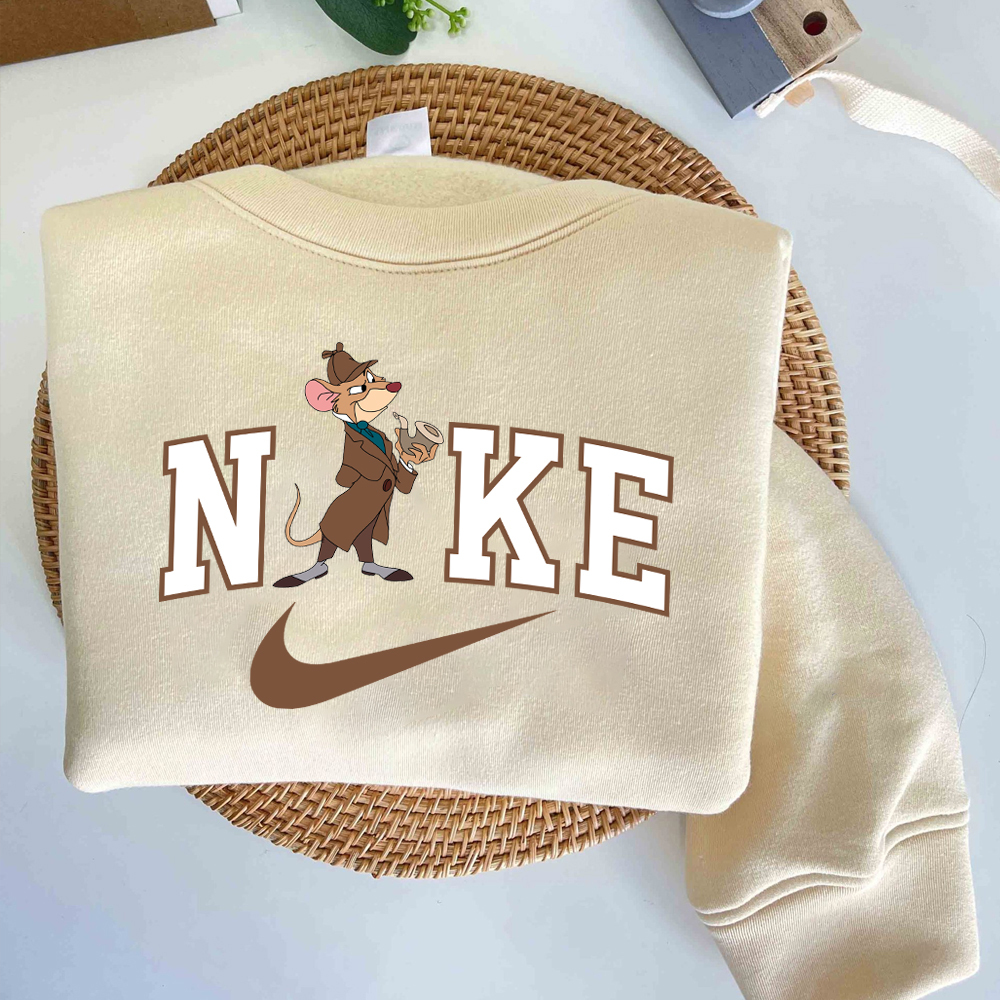 Basil Of Baker Street Disney Nike Embroidered Sweatshirt