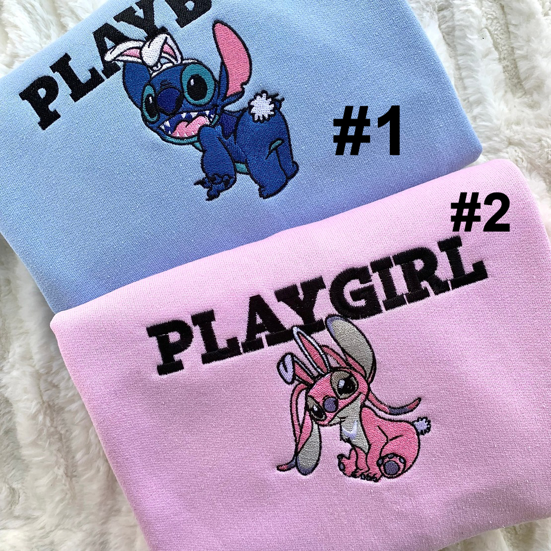 Play Aliens Stitch And Angle Disney Embroidered Sweatshirts