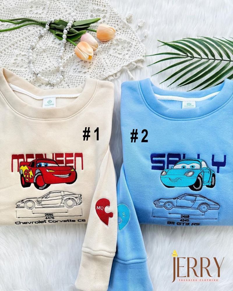 Lightning Mcqueen And Friends Embroidered Sweatshirt