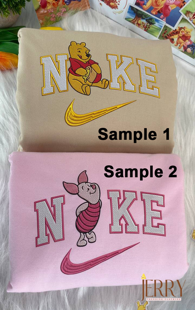 Piglet Winnie The Pooh Disney Nike Embroidered Sweatshirts