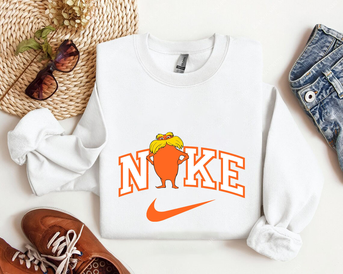 The Lorax Dr Seuss Nike Embroidered Sweatshirt