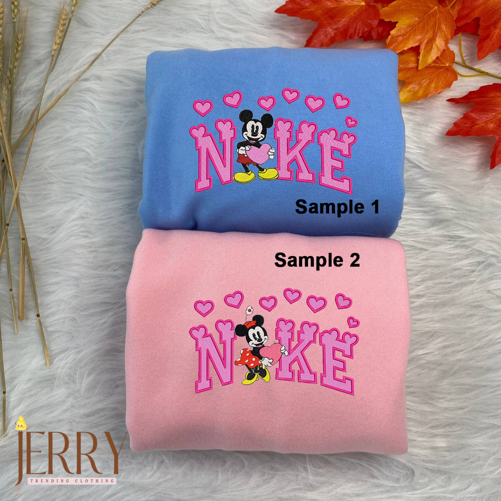 Mickey And Minnie Mouse Disney Nike Embroidered Sweatshirts