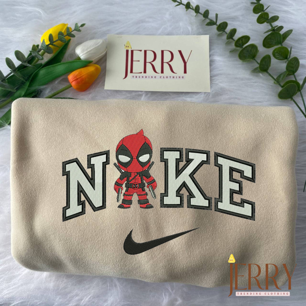 Deadpool Nike Embroidered Sweatshirt Hoodie