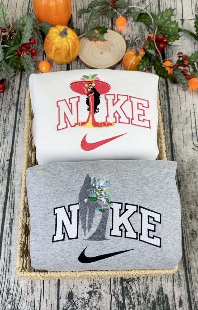 La Muerte And Xibalba The Book Of Life Nike Embroidered Sweatshirt, Matching Embroidery Sweatshirt