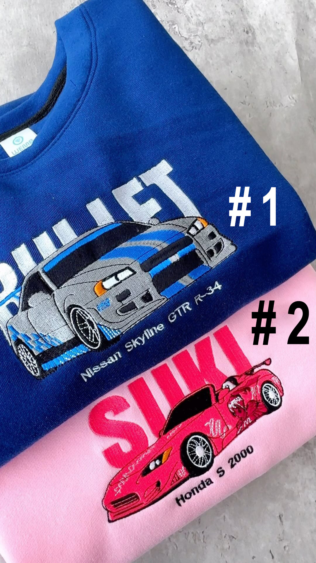 Suki And Brian Fast And Furious Embroidered Sweatshirt, Matching Embroidered Hoodies