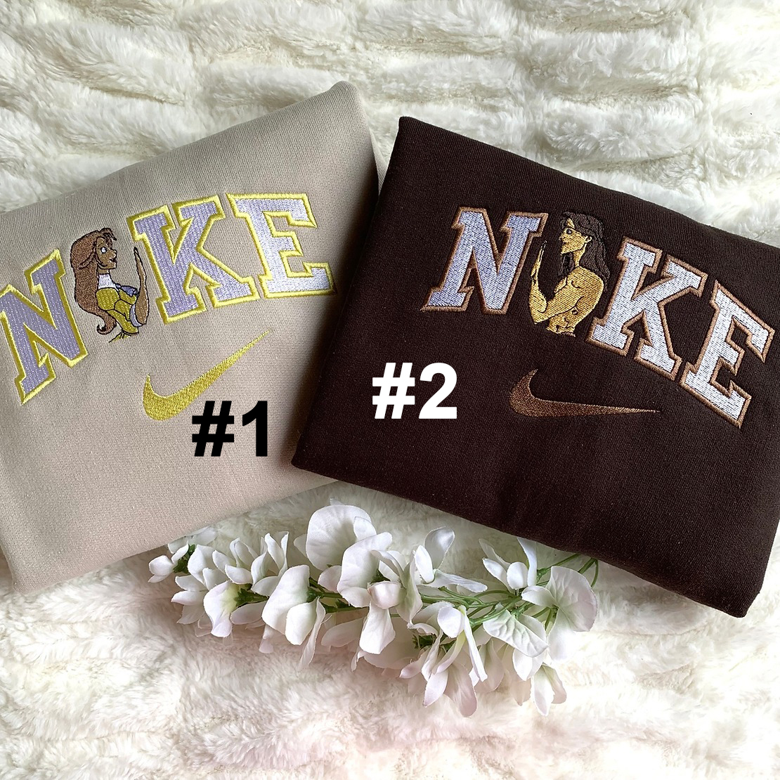 Tarzan And Jane Disney Nike Embroidered Sweatshirts