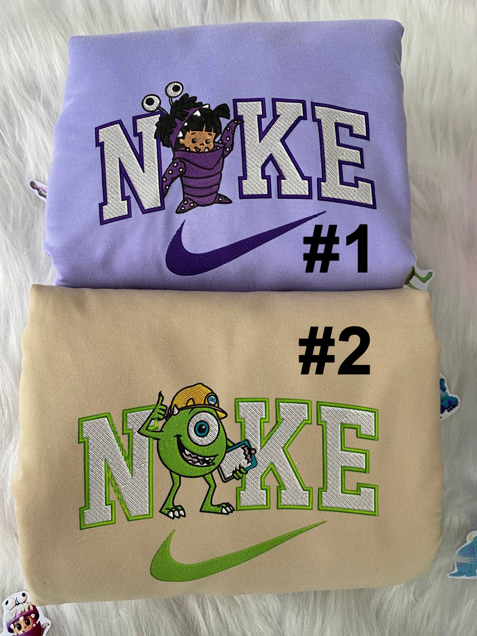 Mike Wazowski Monsters Disney Nike Embroidered Sweatshirts