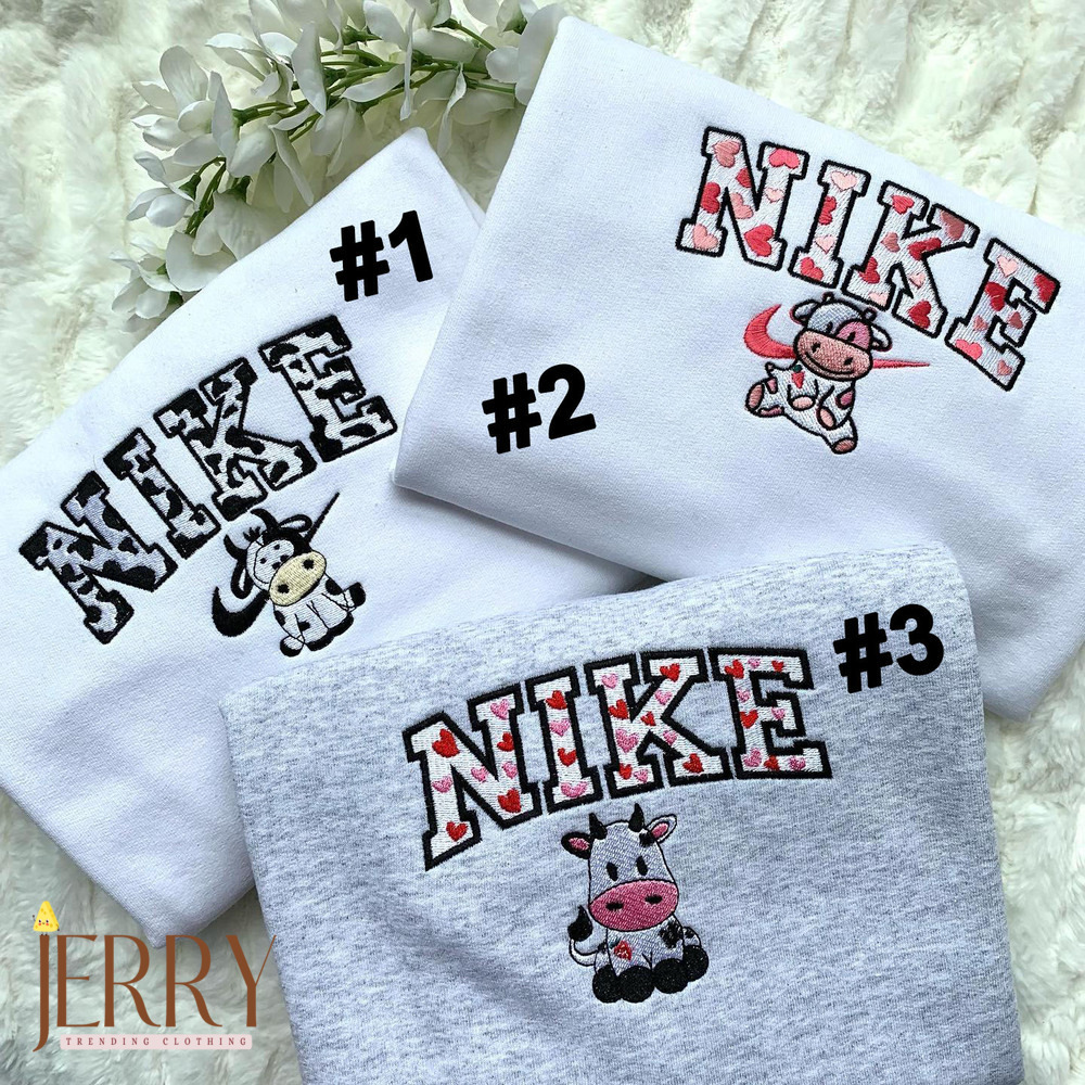 Cow Nike Embroidered Sweatshirt