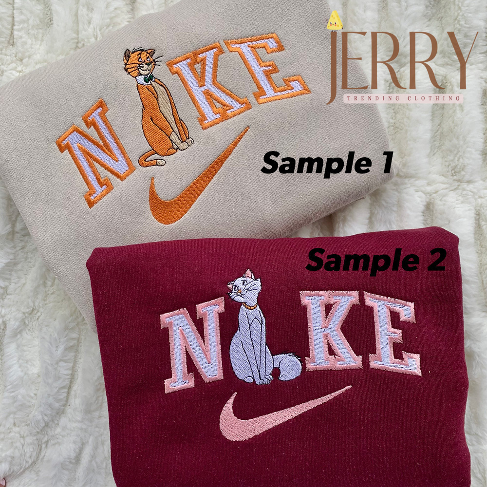 Aristocat Cat Nike Embroidered Sweatshirt