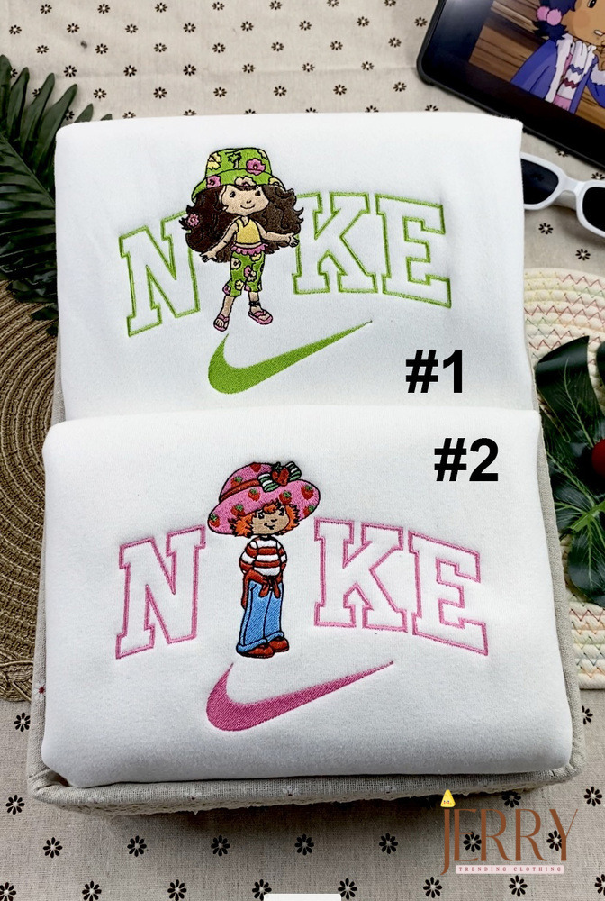 Coco Calypso Strawberry Shortcake Nike Embroidered Sweatshirt, Best Gift For Bestfriend