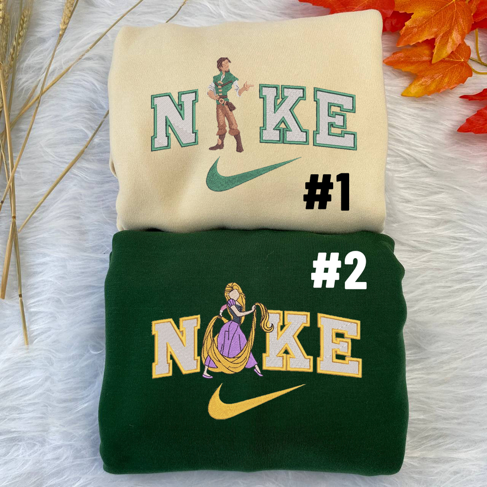 Flynn And Rapunzel Disney Nike Embroidered Sweatshirts