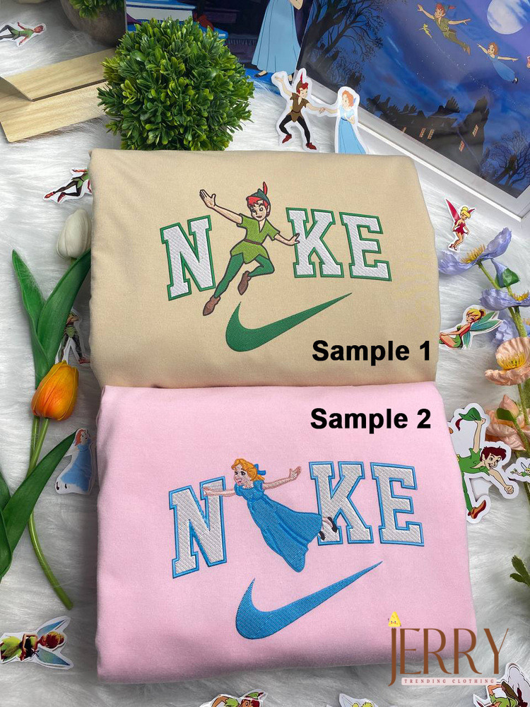 Peter Pan And Wendy Disney Nike Embroidered Sweatshirts