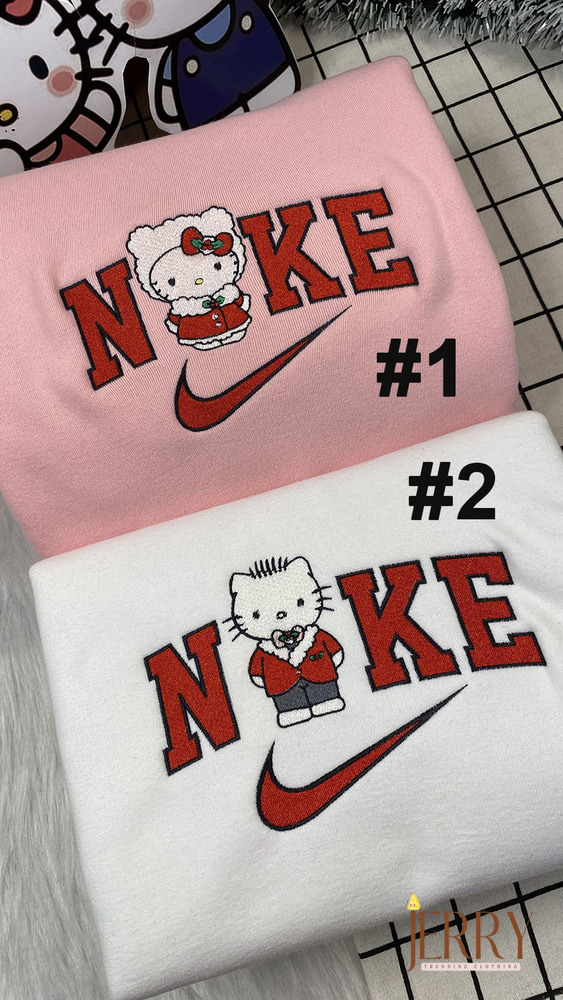 Dear Daniel And Hello Kitty Nike Embroidered Sweatshirt