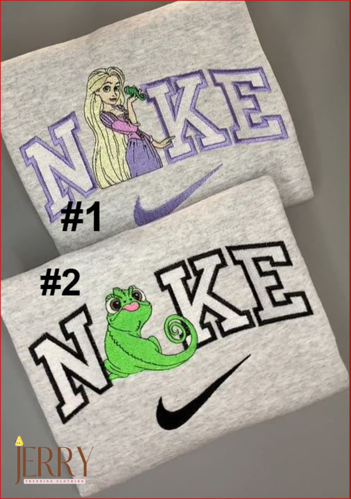 Pascal And Rapunzel Matching Nike Embroidered Sweatshirt