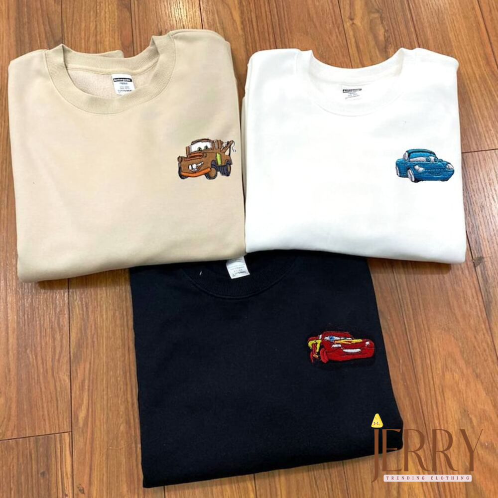 Cars Embroidered Sweatshirts, Cartoon Disney Embroidered Sweater